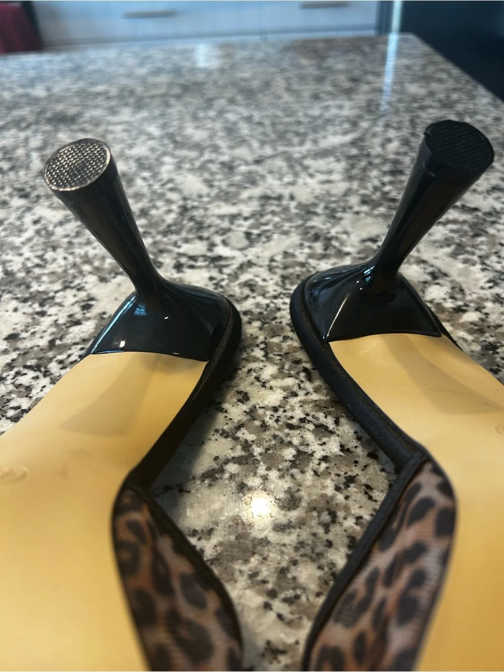 SHEIN Leopard Print Mule Heels Size 11 Statement Stiletto